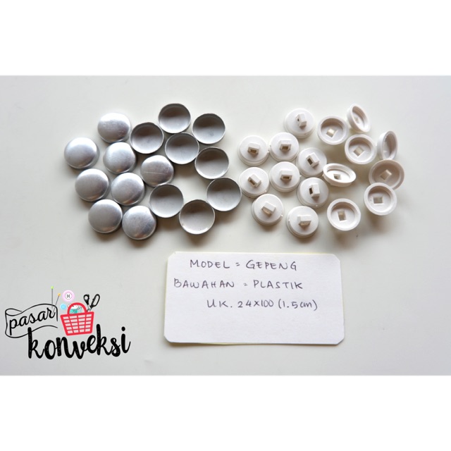 Kancing Bungkus Plastik uk 24 (1.5 cm)