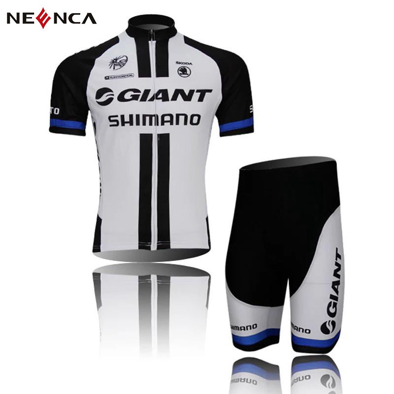 NEENCA Men's Bike Clothing Short Sleeve Set Cycling Jersey Team Bicycle Gel Pad Cushion Shorts
