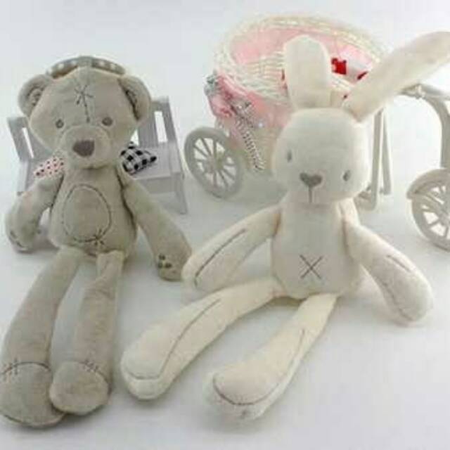 Boneka rattle import gantungan stroller motif kelinci / beruang