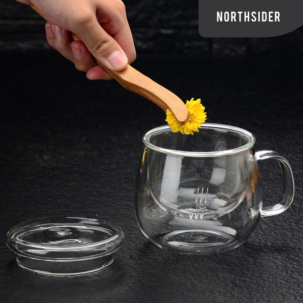 TEA POT GLASS INFUSER 300ML | TEKO TEH SARINGAN KACA - 7A-F016