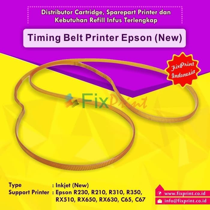 Karet Belt Epson R230 R210 R310 R350 RX510 RX650 Carriage Belt Ori FPJNew2268