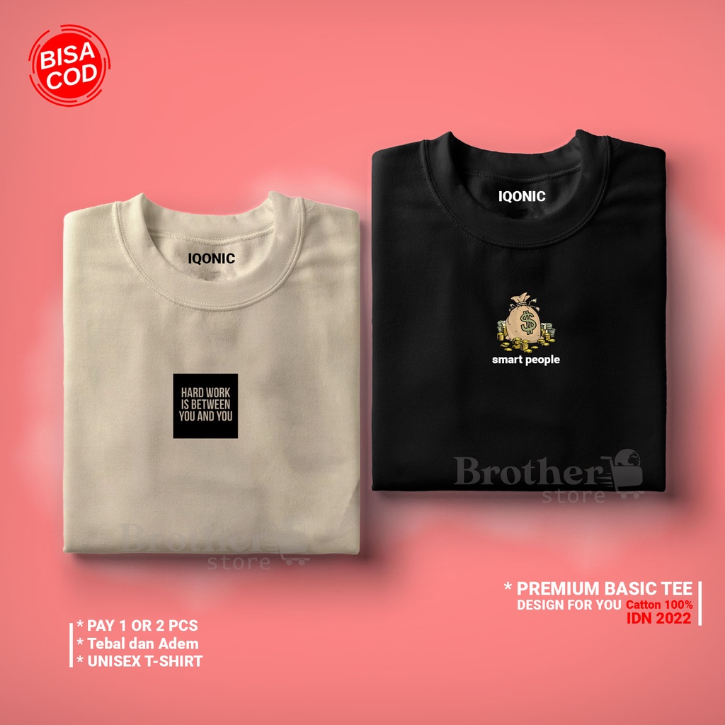 ( PROMO COD ) BROTHER STORE / Kaos Distro Pria / Kaos Distro100% Catoon Combed 24s / Articel smart people