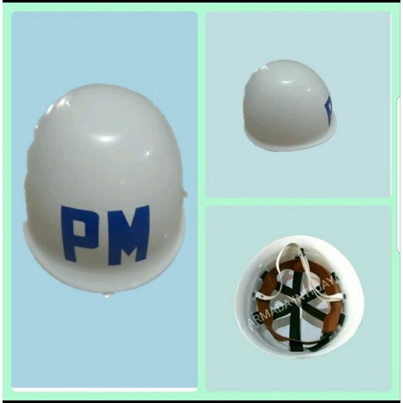Helm Lapangan Putih l Helm Polisi Militer l Helm PM | Helm Polisi Militer Pth