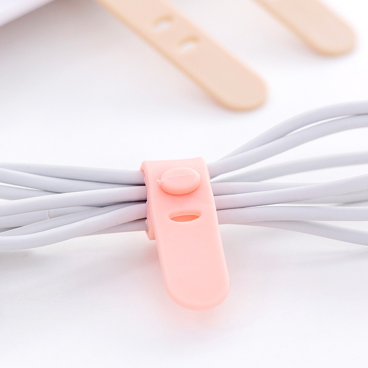 PENGIKAT KABEL CHARGER SILICON KABEL ORGANIZER CABLE CLIP CORD HOLDER PENGGULUNG KABEL | FADHILAH SHOP BJB