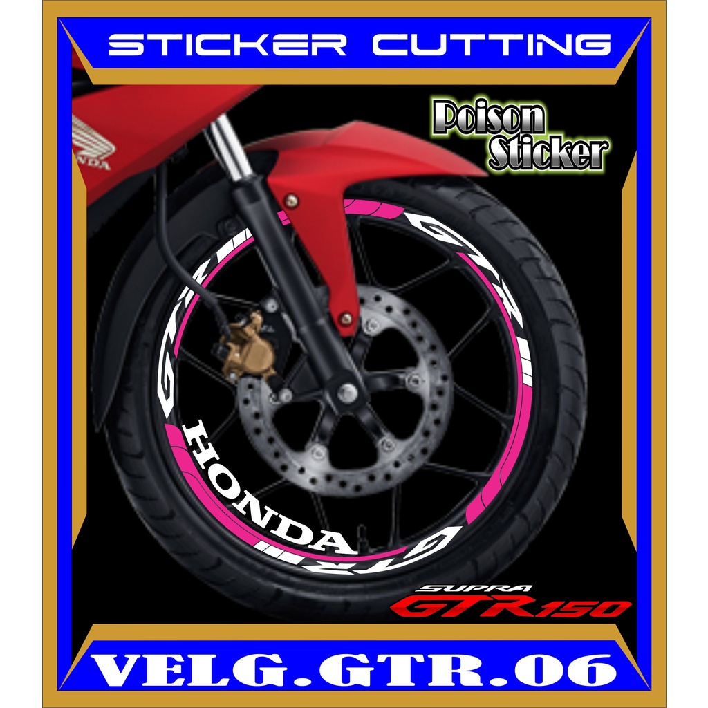 CUTTING STICKER VELG SUPRA GTR - STIKER LIS LIST VARIASI BAN/VELG HONDA SUPRA GTR CODE 06