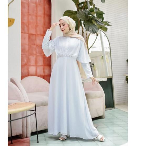 "MLI.14My22ᴼ" GAMIS MUSLIM WANITA GAMIS COUPLE LEBARAN DRESS COUPLE LEBARAN2022 GAMIS PUTIH WANITA D