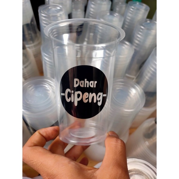 PROMO SABLON GELAS CUP 16OZ + SABLON + LID TUTUP CUP