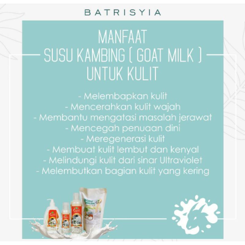 BPOM Body Wash Goat Batrisyia Herbal body wash milk goat sabun mandi sabun susu kambing 350ml