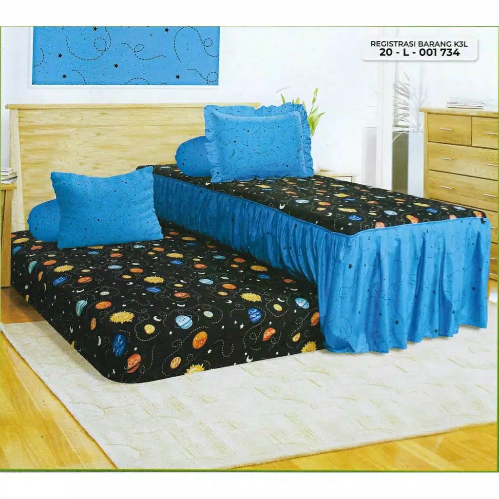 Ww Sprei California Duo - 2in1 Sorong - Pilihan Motif - 120x200 (single)
