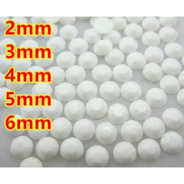 Rhinstone CANDY putih ukuran 3mm bahan craft aksesoris tasbih digital swarovski nailart henna art