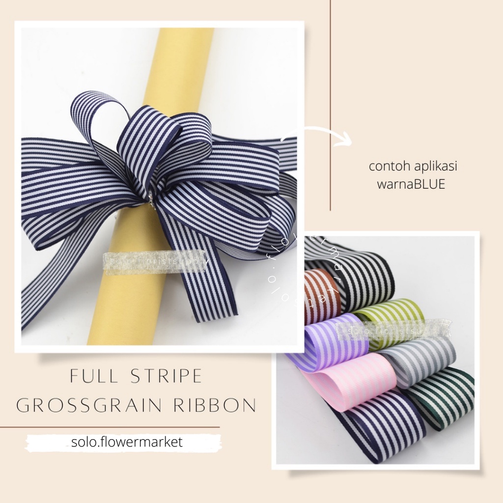 

1M PITA GROSSGRAIN FULL STRIPE KOREAN RIBBON MOTIF GARIS TENGAH LEBAR 2.6CM PREMIUM PITA KADO GIFT BOUQUET DEKORASI PITA ORGANDI TRANSPARAN UJUNG MOTIF GARIS PITA KAIN TILE TRANSPARAN PITA KADO HIAS PER METER CRAFT PITA HAMPERS TERMURAH
