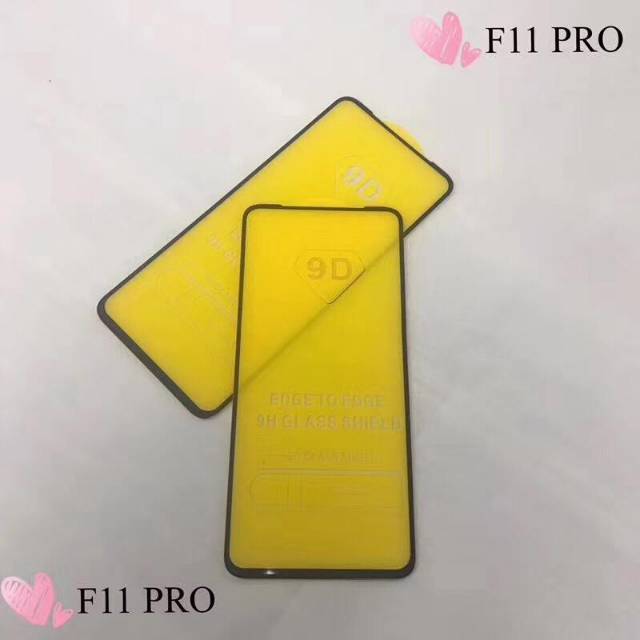 OPPO F11 PRO TEMPERED GLASS 9D. FULL LEM