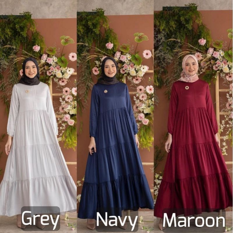 Gamis jumbo, dres rayon jumbo rempel susun