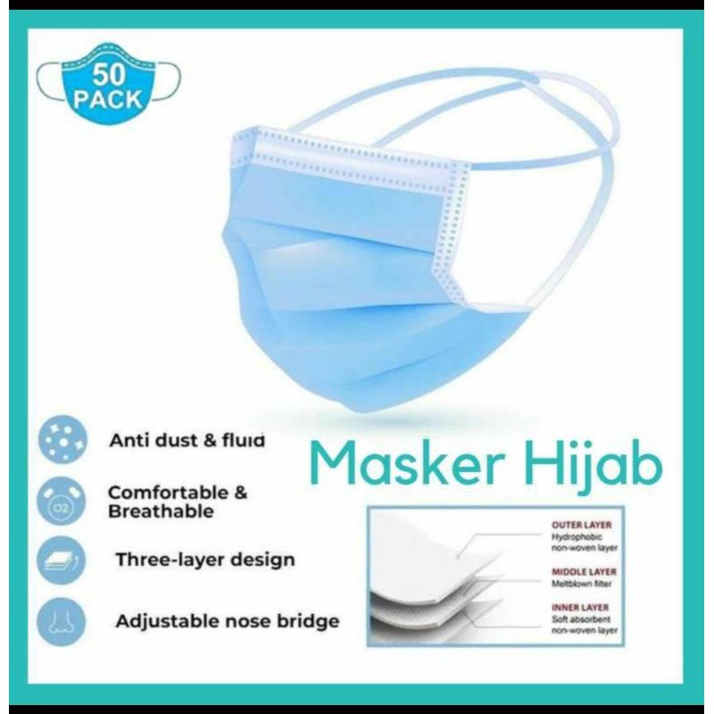 masker hijab medis
