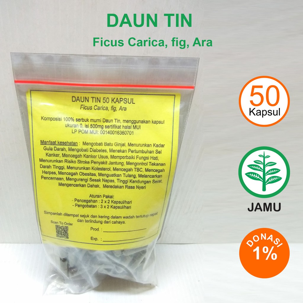 

DAUN TIN KAPSUL Tinggi Serat Menurunkan Nafsu Makan Diet Kolesterol Gula Darah Fungsi Hati