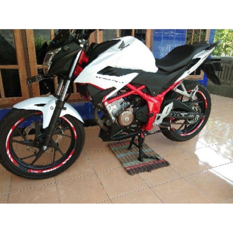 Wheel Rim Sticker Stiker Velg Merah Motor Honda Sport Velg 17