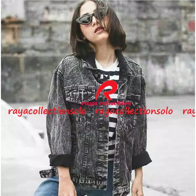 JENNY JAKET JEANS SNOW / JAKET JEANS WANITA / JAKET SNOW JEANS