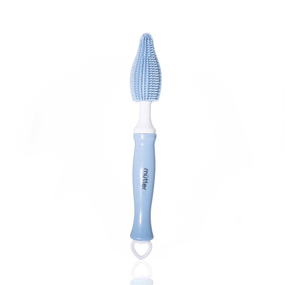 Makassar - MUTTER Set 3 in 1 Sikat Botol Bayi Silikon Bottle Nipple Straw Silicone Brush