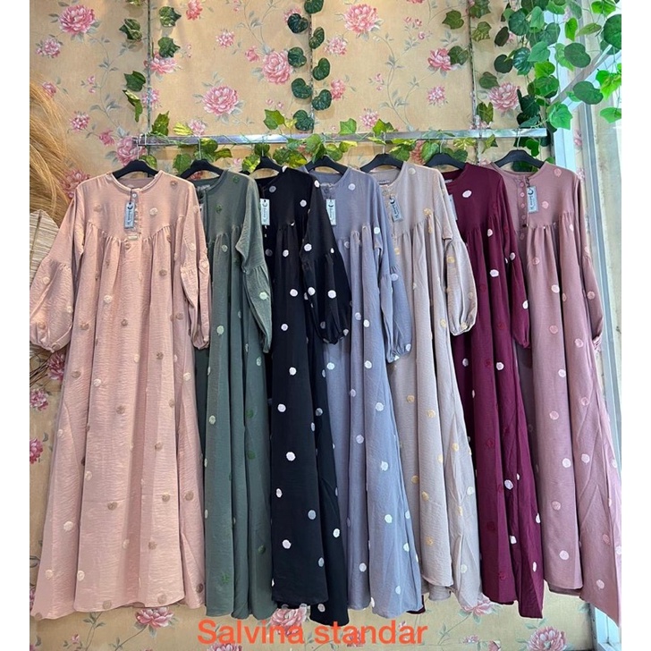 Salvina dress crinkle dotti CAHAYABUTIQ