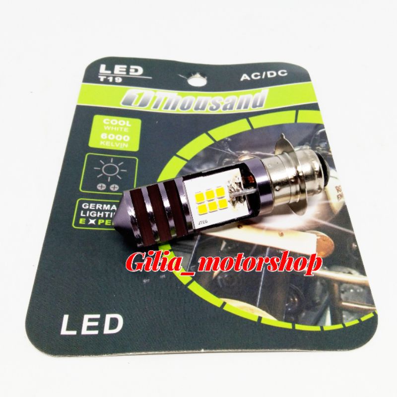 Lampu LED Motor Depan 2 sisi Bebek Matic 1thousand AC DC 12titik