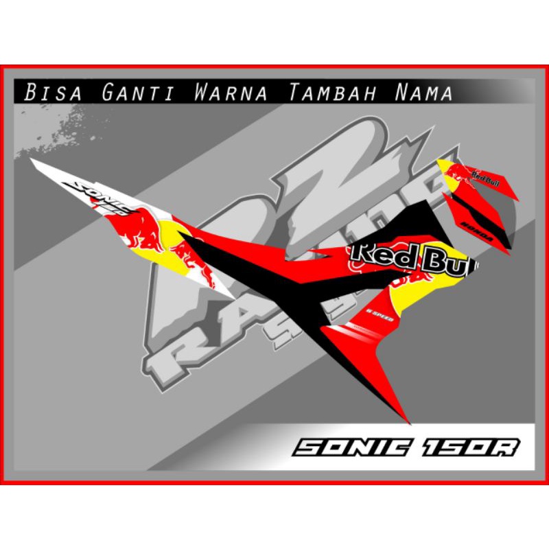 Stripping Variasi Honda Sonic 150R / Sticker Honda Sonic Redbull