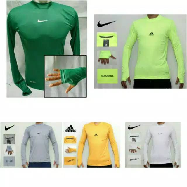 [COD] Baselayer Manset | Manset Baju Olahraga Unisex | Lapis Dalaman Baju Sport | Manset Lengan Panjang Fit