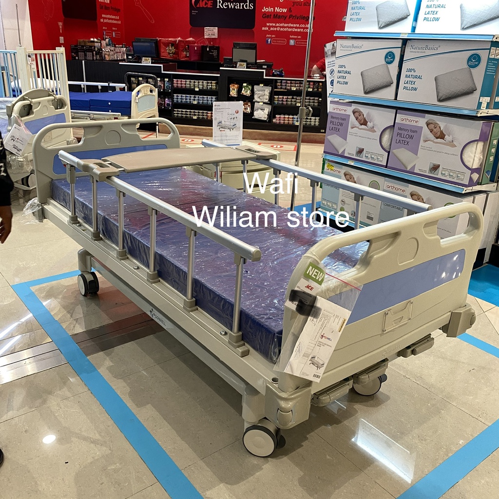 Krisbow Sowell Tempat tidur rumah sakit 3 engkol/bed pasien ranjang 3 crank