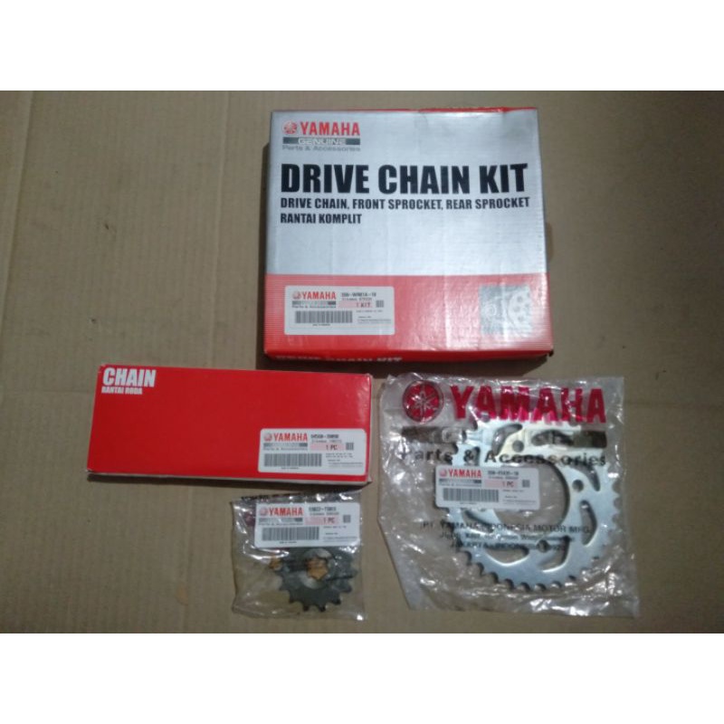 GEAR GIR SET GIRSET VEGA R NEW 2007 GEAR SET RANTAI RODA KIT ORIGINAL YGP ASLI YAMAHA 3S0-W001A-10