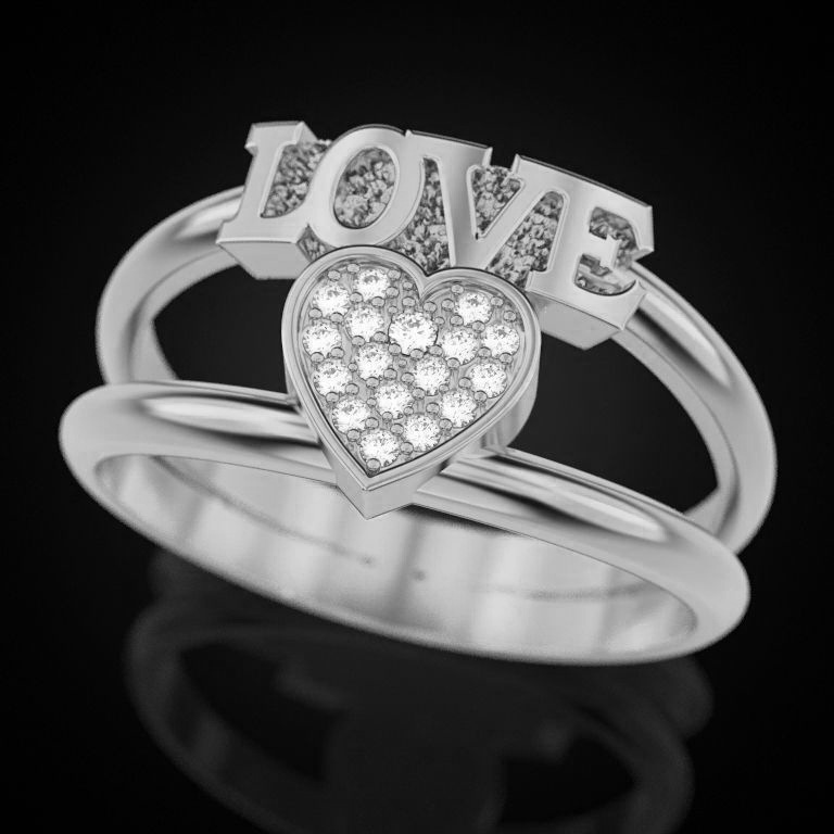 Goldkingdom Fashion Perhiasan Emas Asli Kadar 375 Bangkok Aksesoris Ready Stock Kreatif Cinta Berbentuk Hati Penuh Berlian Zirkon Cincin Berlapis Emas Pembungkus Ganda Pertunangan Cincin