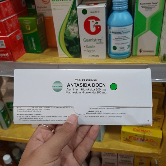 antasida doen tablet generik 10 tablet obat maag