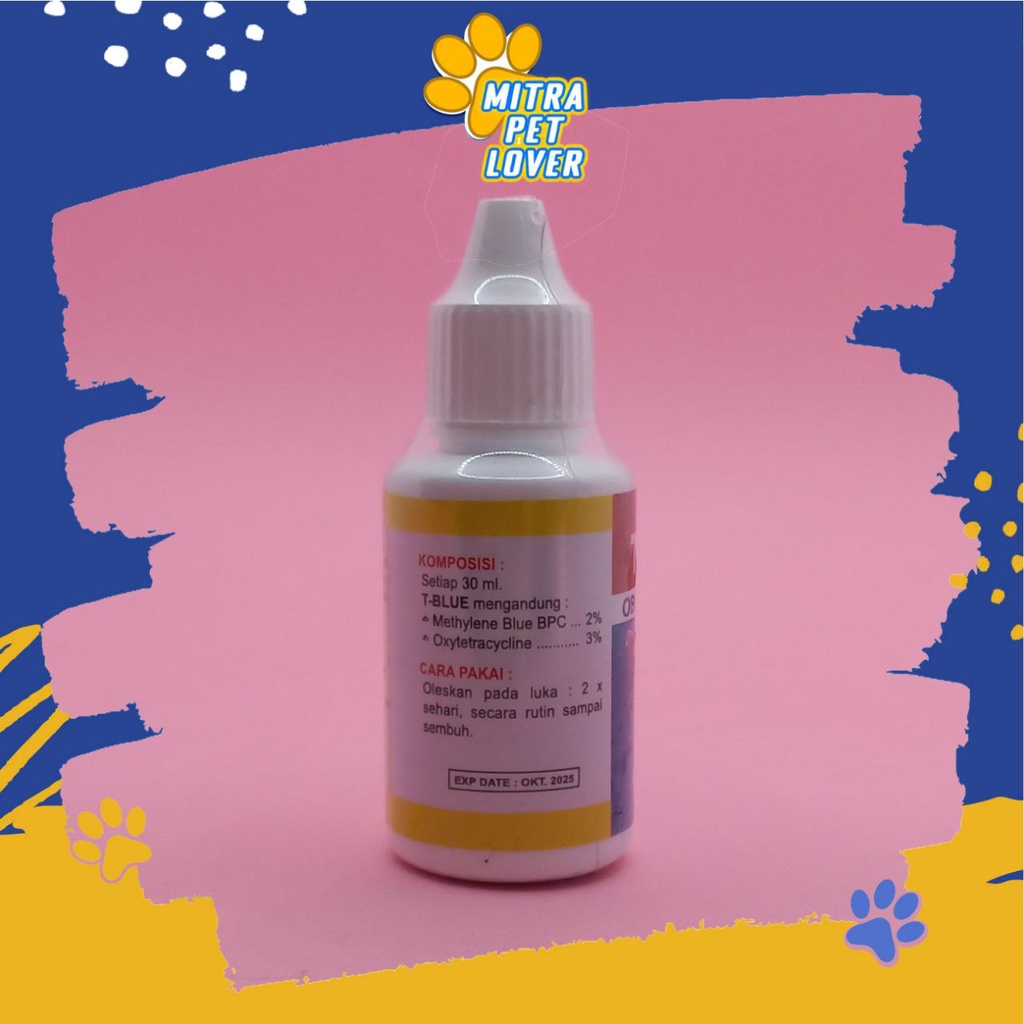 OBAT LUKA AYAM DAN BURUNG - T BLUE DROP 30 ML ORIGINAL - CAIRAN TETES UNTUK KUTIL CACAR BEKAS CAKARAN , LUKA DIADU &amp; KANIBAL &amp; TERKELUPAS CHICKEN UNGGAS &amp; BIRD - AMAN AMPUH - MURAH ASLI - PET ANIMAL HEALTHCARE TAMASINDO VITAMIN TERNAK HEWAN MITRAPETLOVER