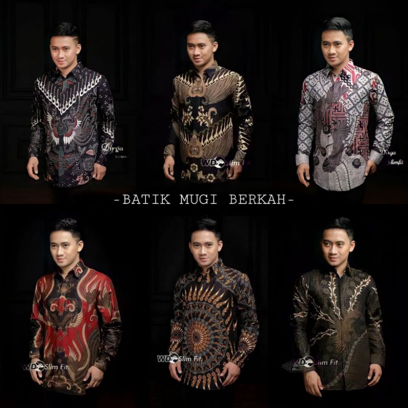 KEMEJA BATIK PRIA LENGAN PANJANG SIZE M L XL XXL BSWART NEW ARRIVAL