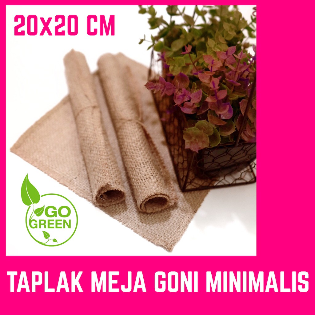 KAIN GONI UKURAN 20x20 CM ALAS  SESERAHAN  DEKORASI 