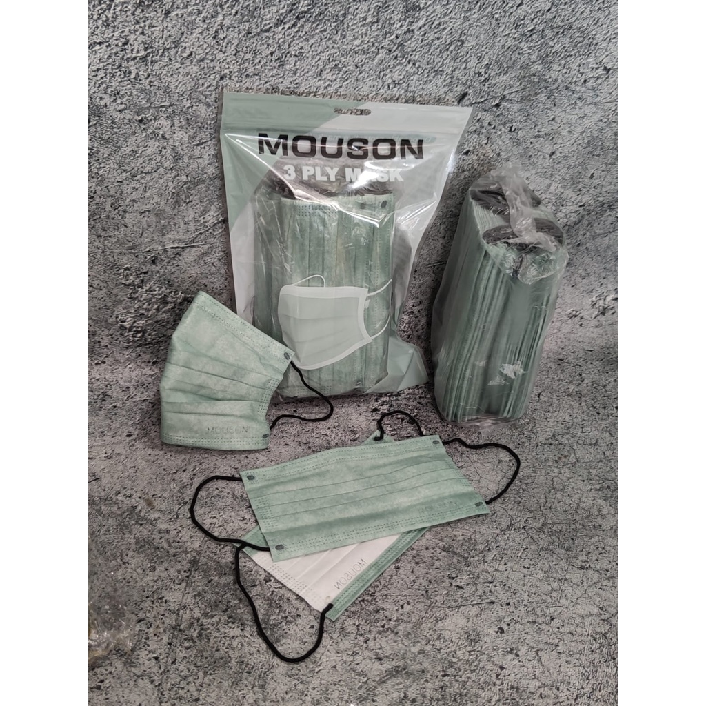 MASKER 3PLY MOUSON SACHET ZIPLOCK MEDICAL GRADE  SUDAH KEMENKES