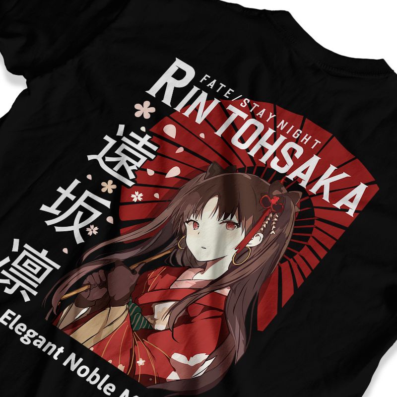 Heavyweight Rin Tohsaka Elegant Noble Magus T Shirt 230 GSM - Kaos Rin Tohsaka FGO Cotton 20s
