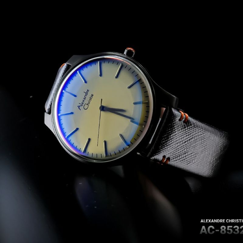 Jam Tangan Pria Merk Alexandre Christie Original Type AC-8532 Baterai Leathers