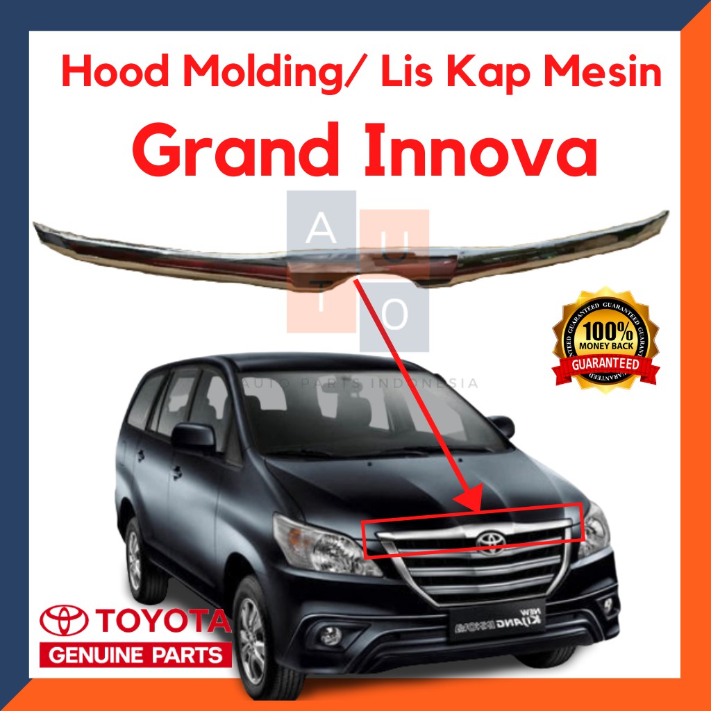 UM1 Lis Lis Kap Mesin Hood Moulding Chrome Grand New Innova Inova 2012 2013 2014 2015 part
