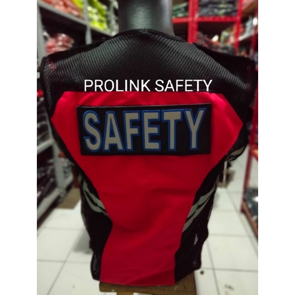 ROMPI SAFETY LOGO LENGKAP PEREKAT MERAH BAHAN TASLAN