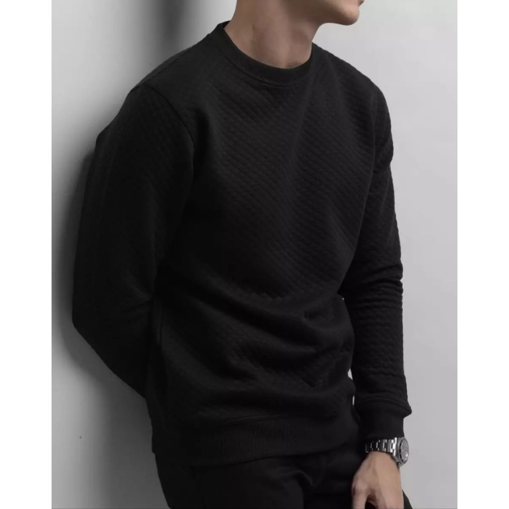 SWEATER CREWNECK EMBOZ / Sweater Crewneck pria wanita kekinian / Crewneck pria casual / Crewneck pri