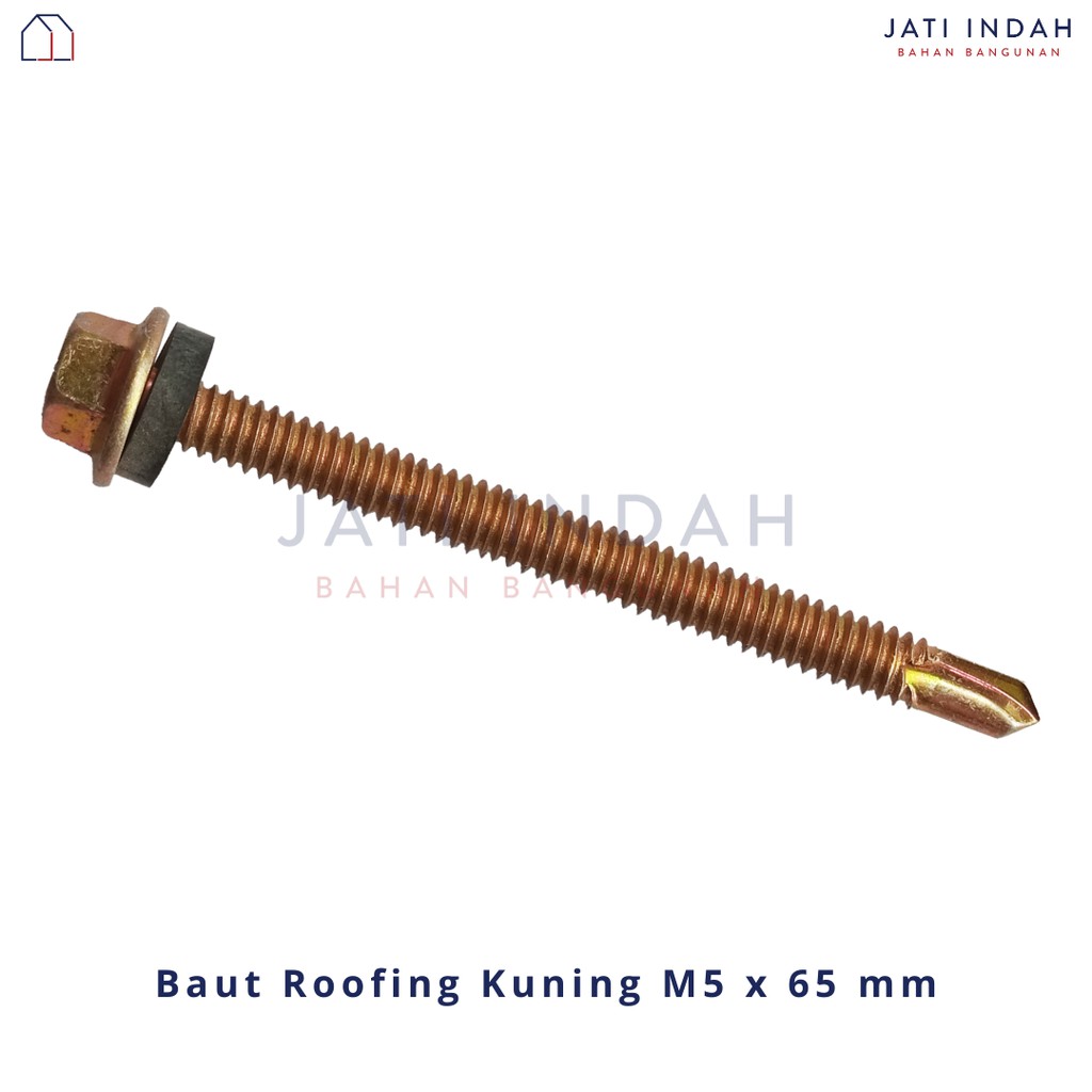 BAUT ROOFING 12 X 6.5 CM / SEKRUP / SKRUP BAJA RINGAN M5 X 65 MM / SDS