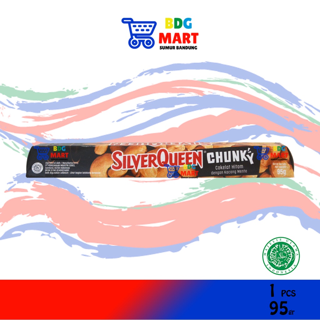 

SilverQueen Chunky Bar Dark Chocolate Coklat Hitam Dengan Kacang Mede - 100gr