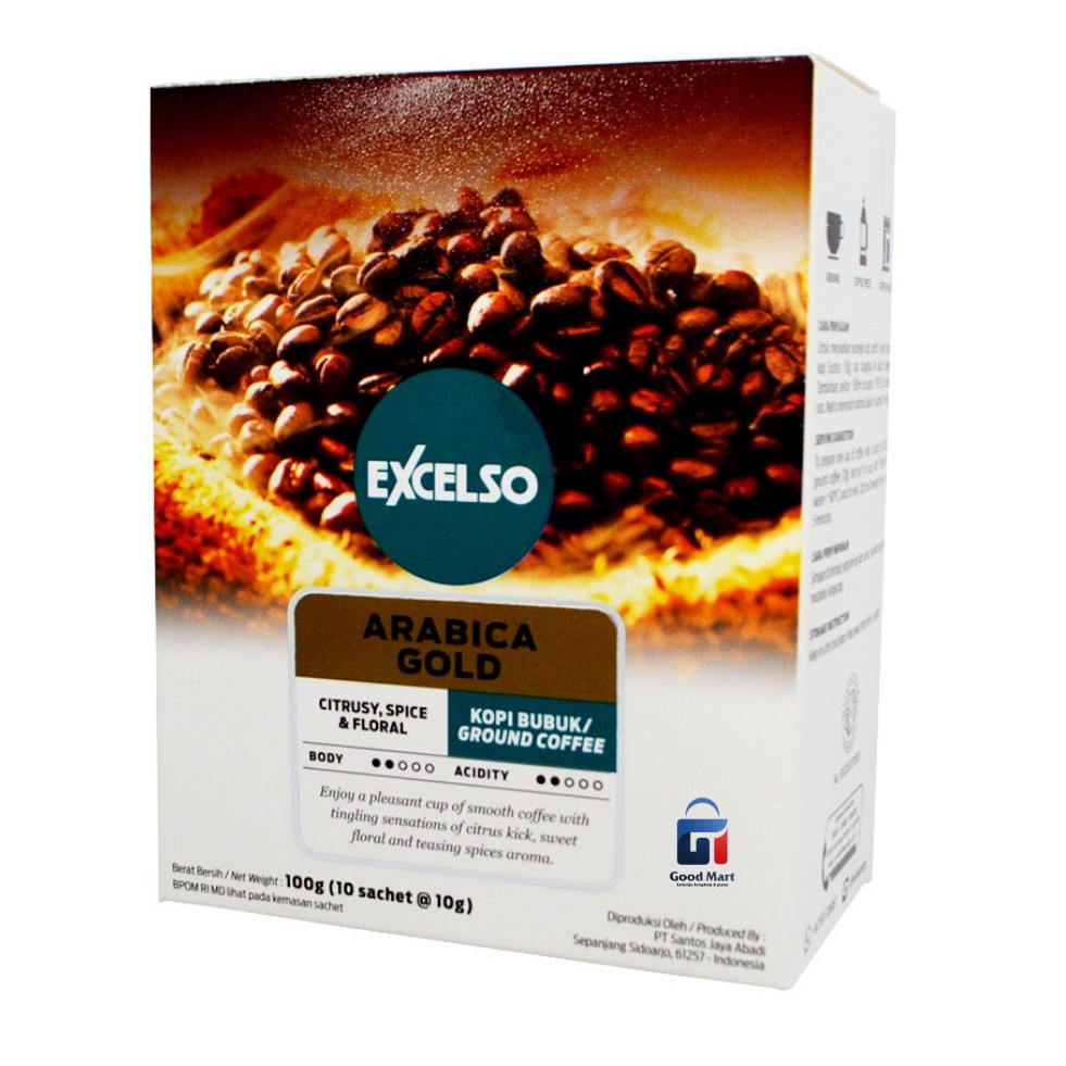 

Excelso Kopi Premium - Arabica Gold Kemasan Sachet - 10x10gr