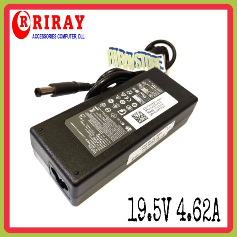 Charger Laptop Dell Inspiron N4010 N4050 N4020 E6400 E6220 E6230 E6320 E6330 19.5V 4.62A Original Lengkap dengan Kabel