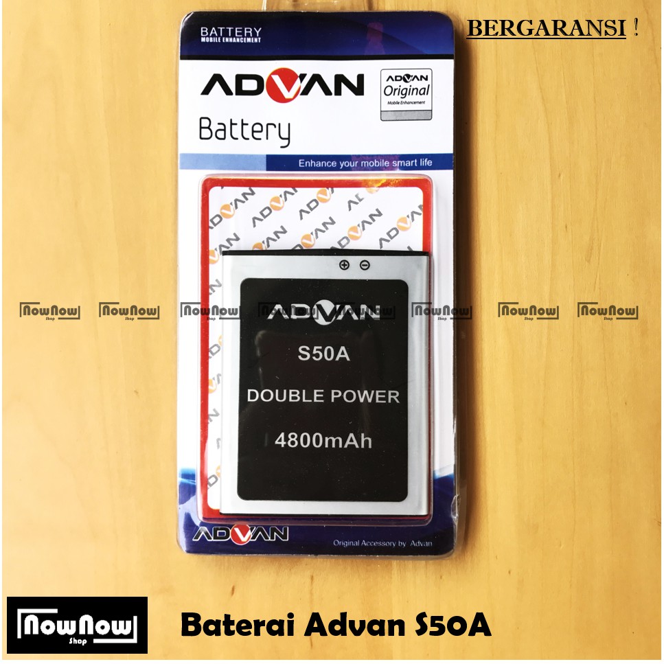 Baterai Advan S50A Original Double Power Batre Batrai Battery HP