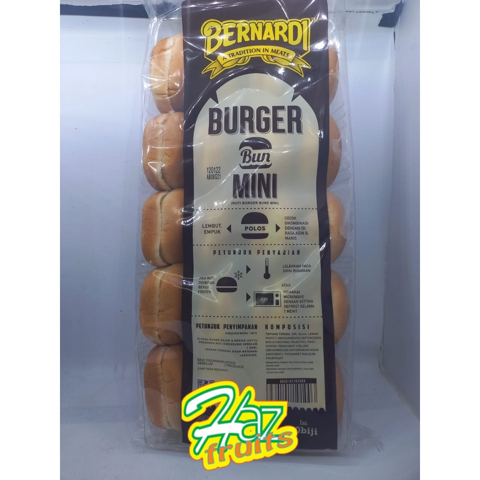 

bernardi roti burger mini 20s 500gr