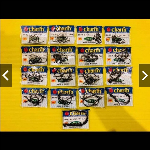 1053-Mata Kail Pancing Merek Charm-Untuk Ikan Lele, Gabus, Patin, bawal