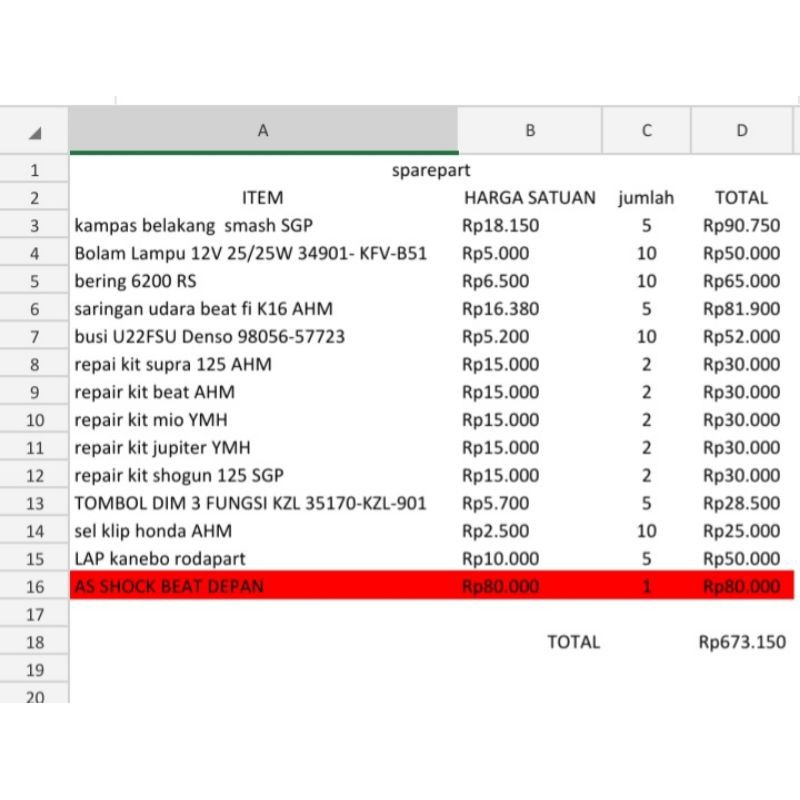 PAKET BENGKEL HEMAT