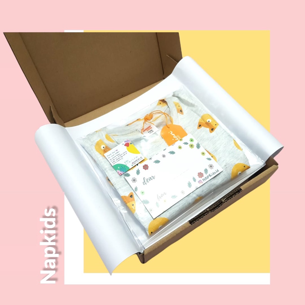 

packing box + kartu ucapan + bubble wrap