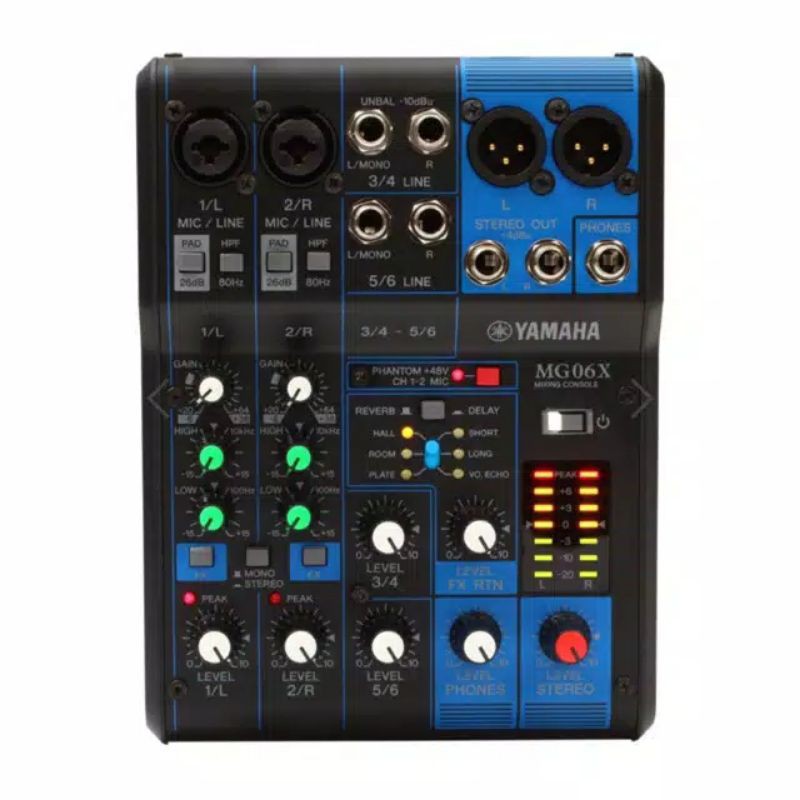 mixer Yamaha MG06X 6Channel effect vocal reverb Yamaha MG 06X