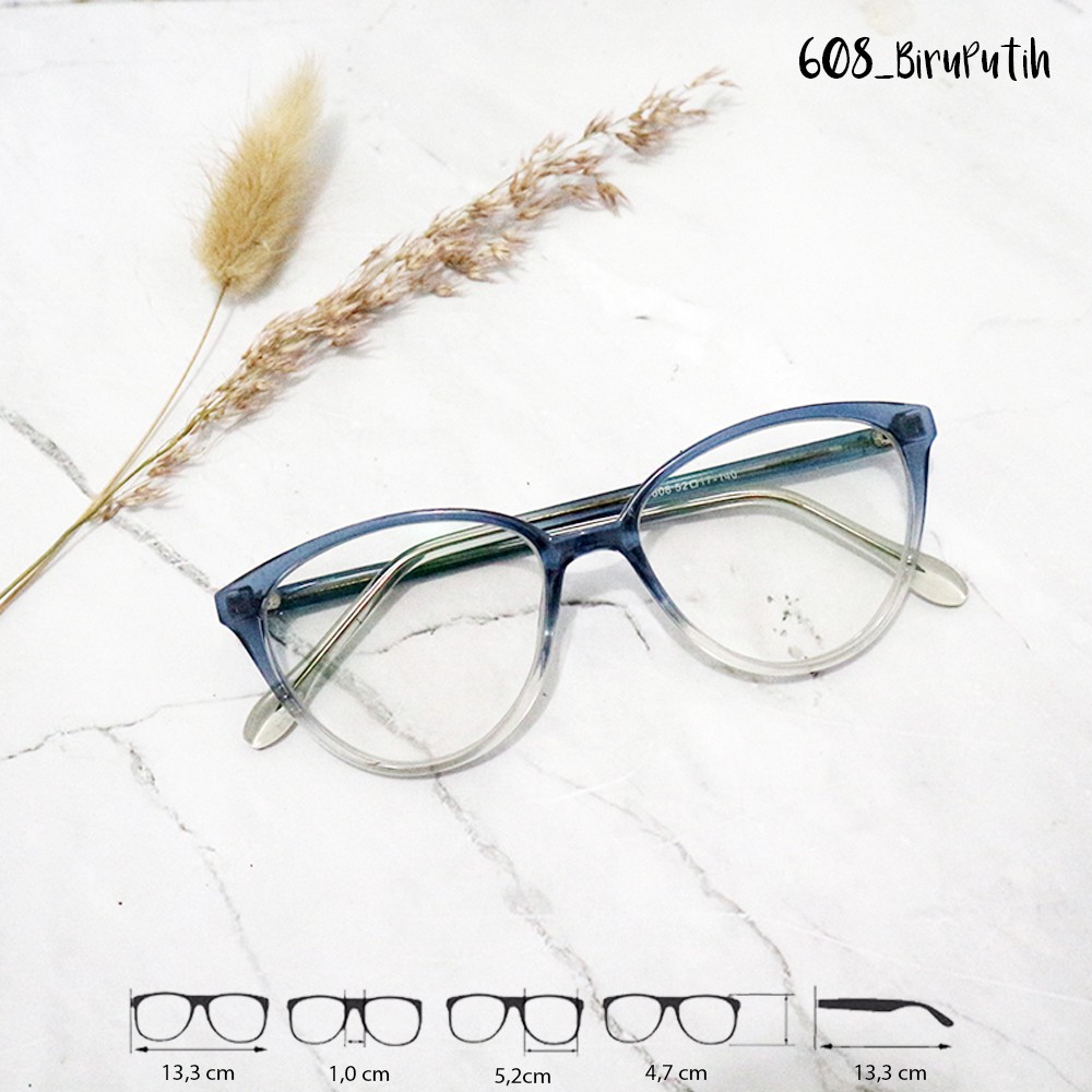 Kacamata Minus Cylinder Antiradiasi Model Terbaru Cat Eye Elva